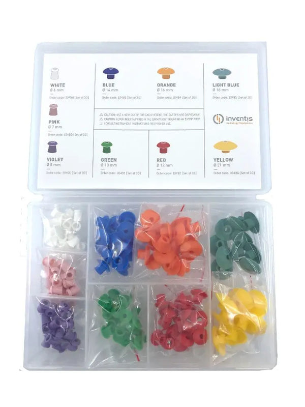 Box with assorted eartips for tympanometers (set of 160 pcs)