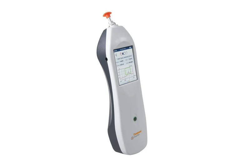 The handheld tympanometer Timpani is a lightweight, compact and powerful device. 